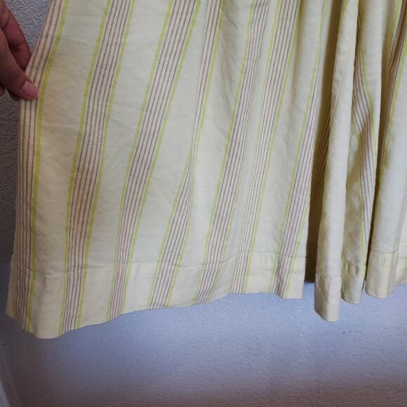 Maeve by Anthro Yellow Wide Leg Cropped Pants Size 6 - Picture 6 of 13